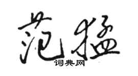 骆恒光范猛行书个性签名怎么写