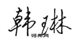 骆恒光韩琳行书个性签名怎么写