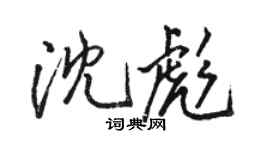 骆恒光沈彪行书个性签名怎么写