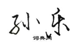 骆恒光孙乐行书个性签名怎么写
