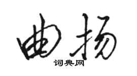 骆恒光曲扬行书个性签名怎么写