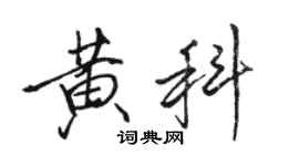 骆恒光黄科行书个性签名怎么写