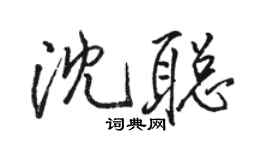 骆恒光沈聪行书个性签名怎么写