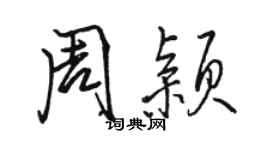 骆恒光周颖行书个性签名怎么写