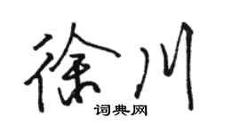 骆恒光徐川行书个性签名怎么写