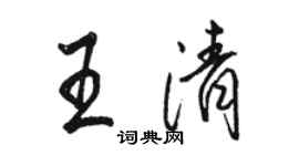 骆恒光王清行书个性签名怎么写