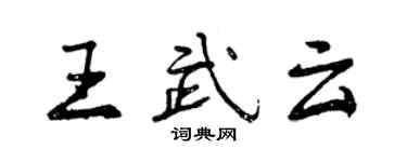 曾庆福王武云行书个性签名怎么写