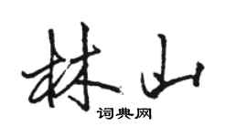 骆恒光林山行书个性签名怎么写