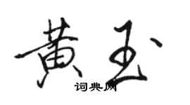 骆恒光黄玉行书个性签名怎么写