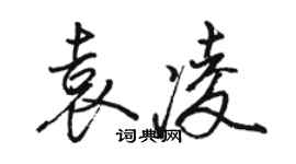 骆恒光袁凌行书个性签名怎么写