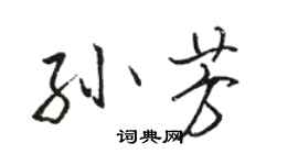 骆恒光孙芳行书个性签名怎么写