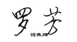 骆恒光罗芳行书个性签名怎么写