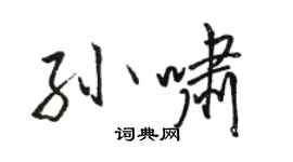 骆恒光孙啸行书个性签名怎么写