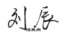骆恒光刘辰行书个性签名怎么写