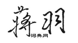 骆恒光蒋羽行书个性签名怎么写