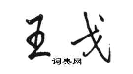 骆恒光王戈行书个性签名怎么写