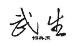 骆恒光武生行书个性签名怎么写