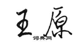 骆恒光王原行书个性签名怎么写