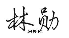 骆恒光林勋行书个性签名怎么写