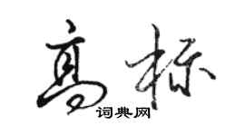 骆恒光高标行书个性签名怎么写