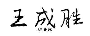 曾庆福王成胜行书个性签名怎么写