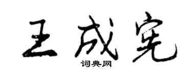曾庆福王成宪行书个性签名怎么写