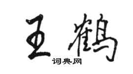 骆恒光王鹤行书个性签名怎么写