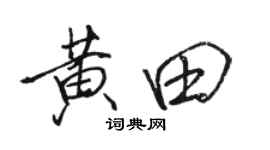 骆恒光黄田行书个性签名怎么写