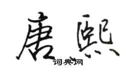 骆恒光唐熙行书个性签名怎么写