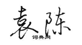 骆恒光袁陈行书个性签名怎么写