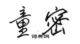 骆恒光童密行书个性签名怎么写