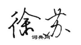 骆恒光徐苏行书个性签名怎么写
