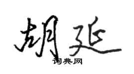 骆恒光胡延行书个性签名怎么写