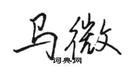 骆恒光马微行书个性签名怎么写