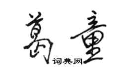 骆恒光葛童行书个性签名怎么写