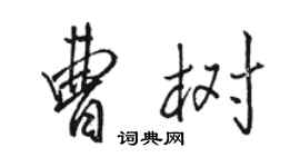 骆恒光曹树行书个性签名怎么写
