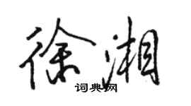 骆恒光徐湘行书个性签名怎么写