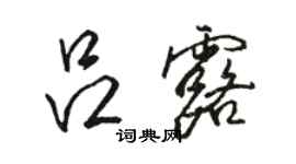 骆恒光吕露行书个性签名怎么写