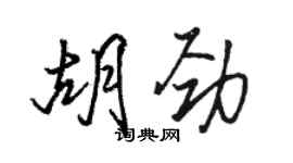 骆恒光胡劲行书个性签名怎么写