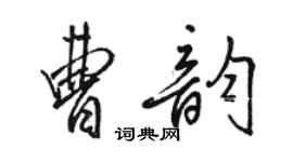 骆恒光曹韵行书个性签名怎么写
