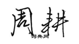 骆恒光周耕行书个性签名怎么写