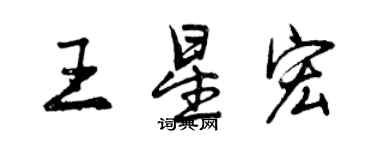 曾庆福王星宏行书个性签名怎么写