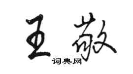 骆恒光王敬行书个性签名怎么写