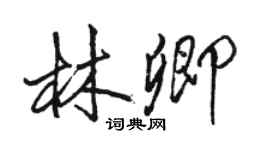 骆恒光林卿行书个性签名怎么写