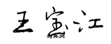 曾庆福王宝江行书个性签名怎么写