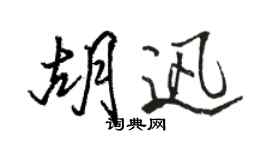 骆恒光胡迅行书个性签名怎么写