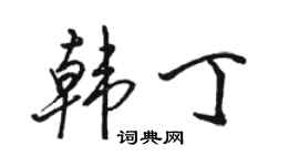 骆恒光韩丁行书个性签名怎么写