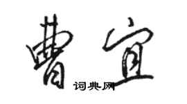 骆恒光曹宜行书个性签名怎么写