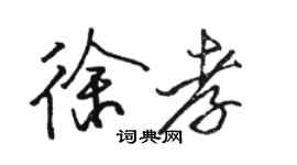 骆恒光徐孝行书个性签名怎么写