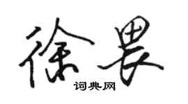 骆恒光徐畏行书个性签名怎么写